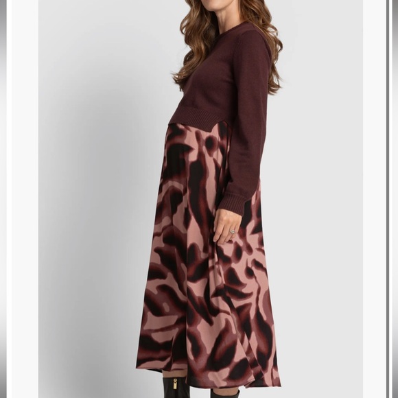 Seraphine Midi Dress & Sweater Maternity/Nursing Set - Picture 1 of 4